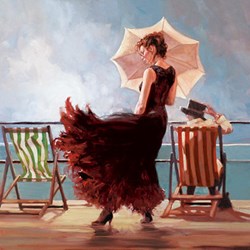 Dancing on the Deck by Mark Spain - Hand Finished Limited Edition on Canvas sized 19x19 inches. Available from Whitewall Galleries